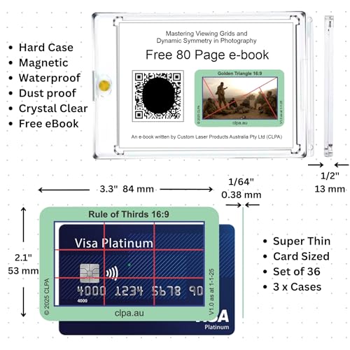 16:9 Directors Viewfinder Set, 12 Layouts, 12 Cards - size: Set - Full 16:9 Only