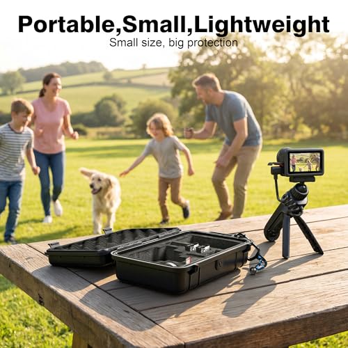 Lekufee Travel Waterproof Hard Case for DJI Osmo Action 6/5 Pro/4/3 Camera & Accessories(Bag&Case Only)
