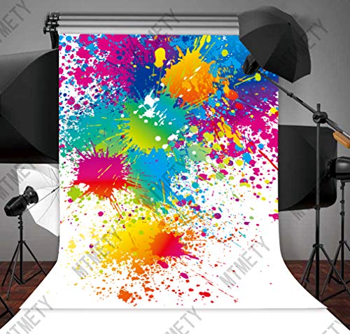 Colorful Splatter Pigment Paint Background 6x9ft Abstract Background Video Studio BJHXME207 - size: 6x9Ft