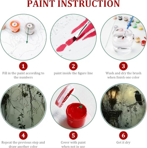 WUDWL Paint by Numbers Kit for Adults Beginner, with Framed - color: YH04250