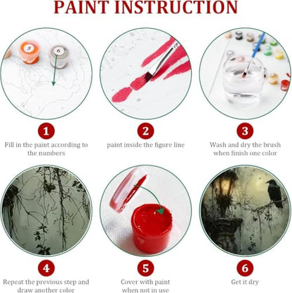 WUDWL Paint by Numbers Kit for Adults Beginner, with Framed - color: YH04250