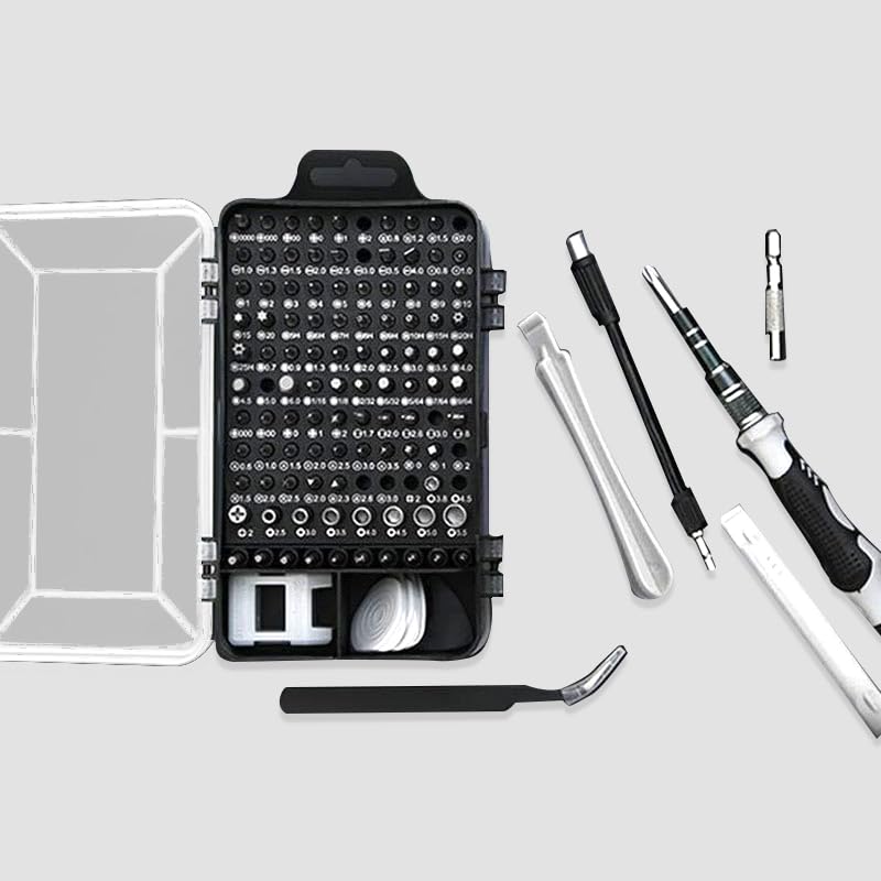 115-in-1 Precision Screwdriver Set, Electronics Drive Tool Kit Micro Magnetic Screwdriver with Flexible Shaft for Phone, Computer, Watch, Console, Eyeglass, Electronic, Tools Gift