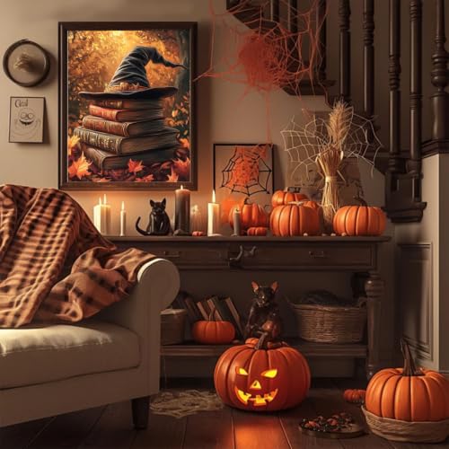 Witch's Hat Paint by Numbers for Adults - Paint by Number Books on Canvas - color: MT22177
