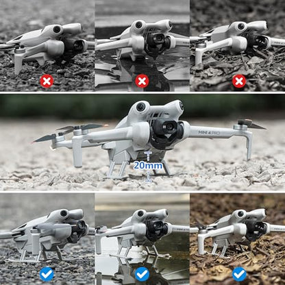 STARTRC PHOTO Mini 4 Pro Landing Gear for DJI Mini 4 Pro Drone Accessories，Landing Leg Protector Extended Foldable Feet