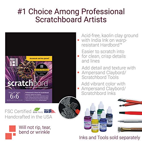 Ampersand Museum Series Scratchbord, 1/8 Inch Depth, 18X24 Inch (CBB18) - size: 18X24