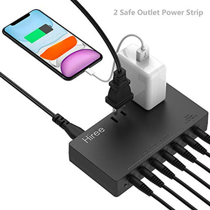Hiree Guitar Pedal Power Supply 7 DC Output for 9V Effect Pedal Board with 2 AC Outlets for Charging Speaker, Musical Instruments - color: 9v