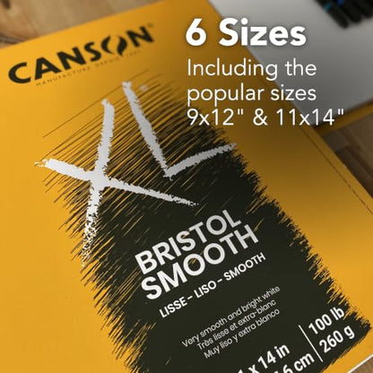 Canson XL Series Bristol Paper Pad, Smooth, 9x12 in - size: 9x12, style: Bristol, Smooth