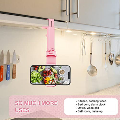 Perilogics Airplane Phone Holder Mount, Plane Travel Essentials - color: Black / Pink