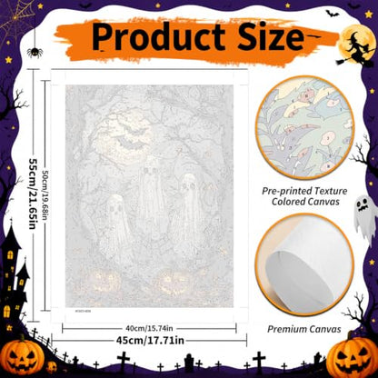 SUJINMEI Ghosts Paint by Numbers Kit for Adults Without Frame 16X20 inch - color: MT23072-US