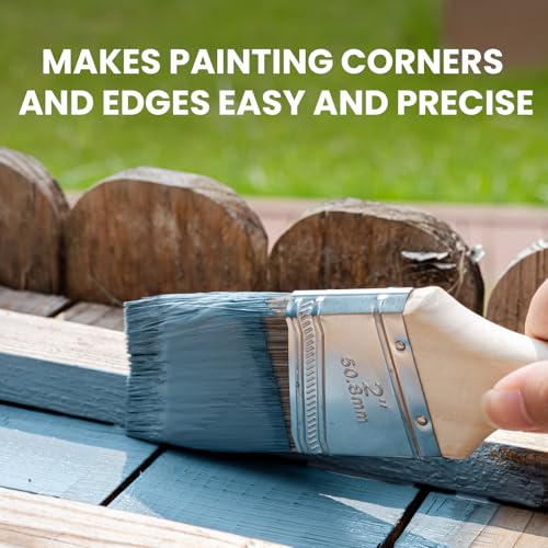 Mister Rui 3-Pack 2 Inch Angled Paint Brushes, Sash Brushes for Trim & Wall - size: 3PCS, 2" Short