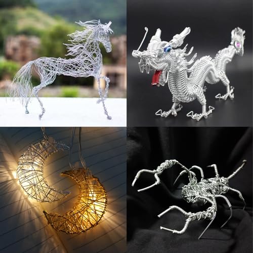 4 Pcs Aluminum Craft Wires,for Sculpting Armature DIY Jewelry Making