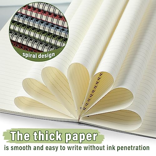 Fuutreo 6 Pack Spiral Notebook 10.5x7.45 Notebook,Fresh,Morandi - color: Fresh