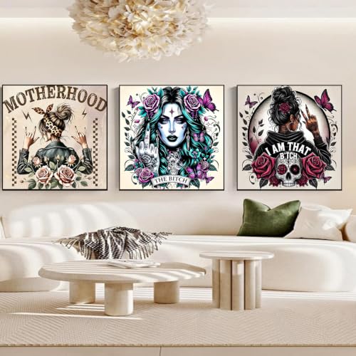 Ekuxom 3 Pack Diamond Art Kits for Adults-Gothic Diamond Painting - color: 3 Pack-Gothic
