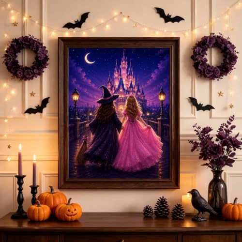Diamond Art Kits for Adults,Princess and Witch Castle Diamond Painting - color: HS048-1