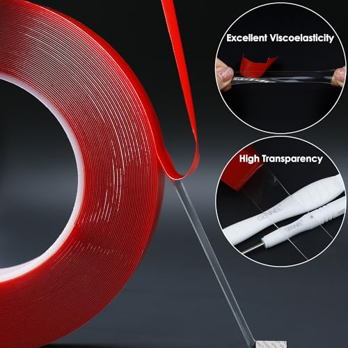 3mm x 15M (0.12in x 49ft) Clear Double Sided Tape, Mounting Tape - size: 3mm