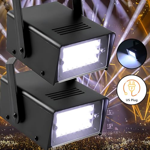 ENUOLI Mini LED Strobe Light White Color 24 Super Bright LED Party Light - color: White Color