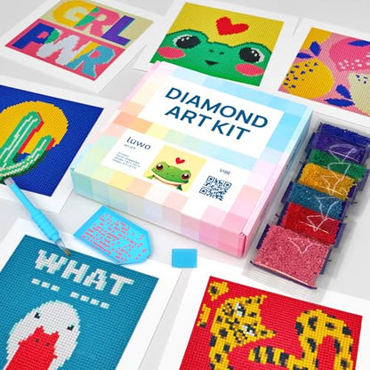 LuwoArte 6 Pack Modern pop Diamond Art Kits for Adults Beginners - color: Vibe
