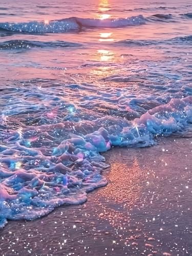 WUSARPLY Beach Scenery Diamond Painting Kits for Beginner Adults - color: YH017