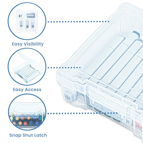 ArtBin 6953AB ClearView 6" x 6" Box Art & Craft Organizer, [1] Plastic Storage Case, Clear - size: 6" x 6" cm