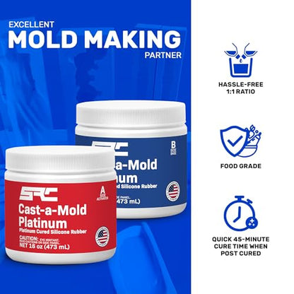 Cast-a-Mold Platinum 32 Oz, Food Grade Silicone Rubber - size: 32 oz