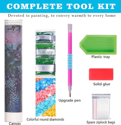 5D Diamond Art Kits for Adults Large Size Diamond Painting Kit 27.6x15.8in - color: Wolf-Round Drill, size: 27.6x15.7in(70x40cm)