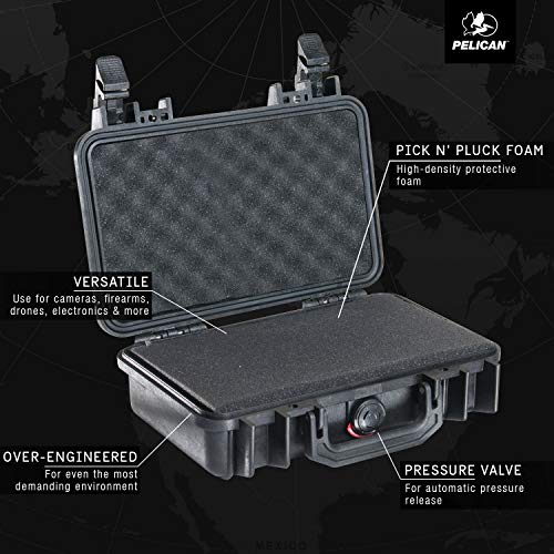 Pelican 1170 Case With Foam (Black) - color: Black