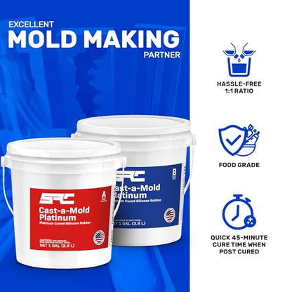 Cast-a-Mold Platinum 2 Gallon, Food Grade Silicone Rubber - size: 2 Gal