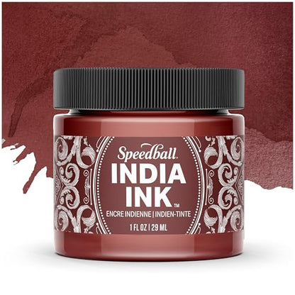 Speedball India Ink, Brown Quartz, 1-Ounce - color: Brown Quartz, size: 1 fl oz