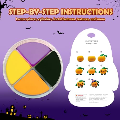 Aestd-ST Air Dry Clay Kit, DIY Halloween Crafts, Modeling Clay for Kids