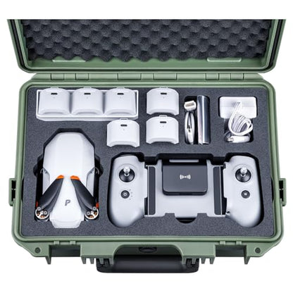 Lykus Titan AM100 Waterproof Hard Case for Potensic Atom 2/3-Axis/SE/LT - color: Green