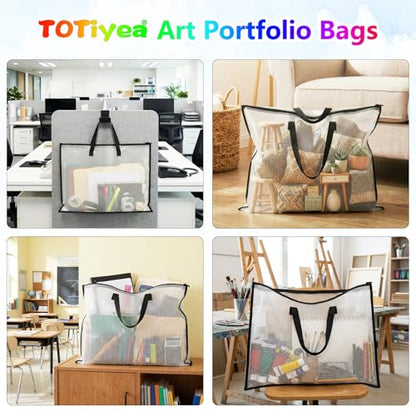 TOTiyea Art Portfolio Bags with Handle 7 Pack 15.75"x21.65" & 9.25"x12.6"