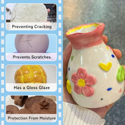 100ml Air Dry Clay Glaze, Protect Clay Surfaces,Delivers Gloss Glaze Effect - size: 100ml Gloss