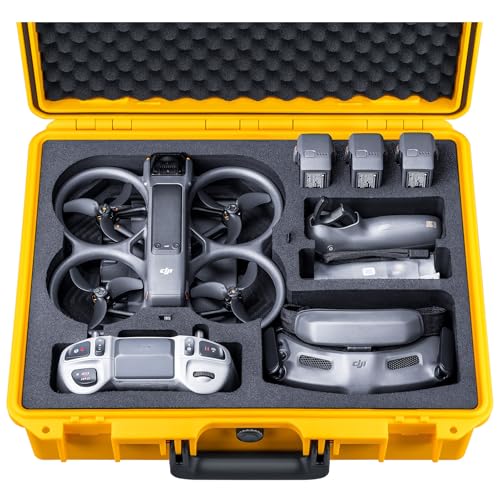 Lykus Titan AT200 Hard Case for DJI Avata 2,Goggles 3(NOT N3),FPV/Motion RC - color: Yellow