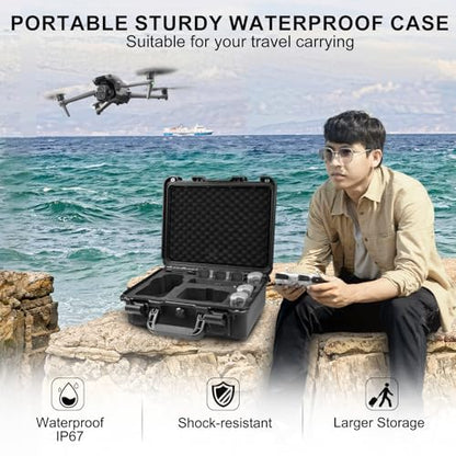 Lekufee Waterproof Hard Case for DJI Air 3S, Air 3 Drone, Fly More Combo