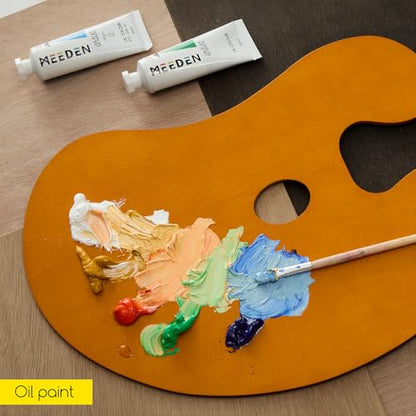 MEEDEN 2 Pack Wood Paint Palette Oil Finished: Acrylic Paint Palette - color: 2 Pack