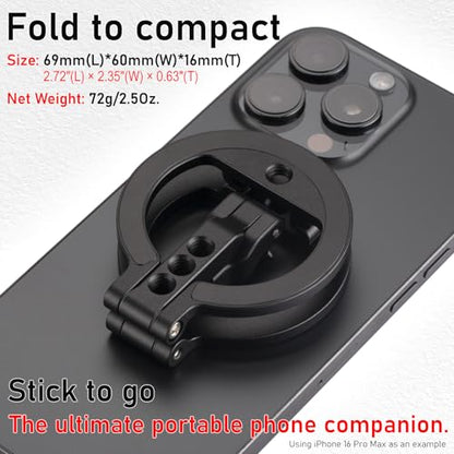 Dual‑Sided Magnetic Phone Holder for iPhone 12‑17, Vlog & Live Broadcast