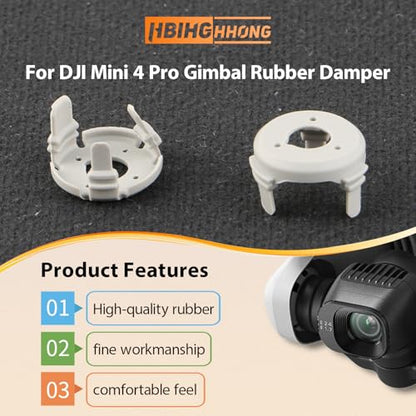 for DJI Mini 4 Pro Gimbal Shock Absorption Rubber Replacement for DJI Mini 4 Pro Damper Rubber Gimbal Camera Shock Absorber Drones Accessories Parts with Tools(Left and Right)