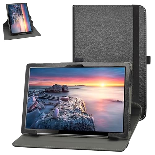 MAMA MOUTH Rotating Case for BYYBUO SmartPad A10/L Tablet, 360 Degree Rotary Stand with Cute Pattern Cover for BYYBUO SmartPad A10/T10/T10 Pro 10.1" Tablets, Black - color: Black