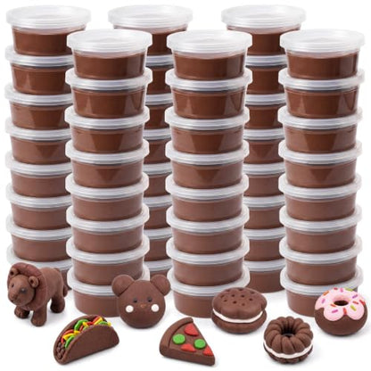 VioraWhite 48 Pcs Air Dry Clay Bulk 1.6lb Modeling Clay Kit,Light Brown - color: Light Brown