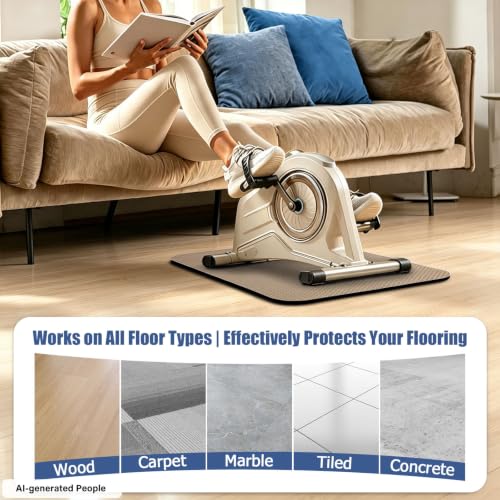Non-Slip Vibration Plate Mat, Anti Vibration Pad for Vibration Board - size: 5MM Thick - Champagne Beige