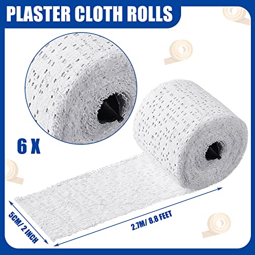 Heentan 6 Rolls Plaster Bandages Strips for Belly Cast Art,2 X 106 Inches - size: 2 x 106 Inch