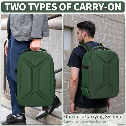 TORIBIO Large Hardshell Camera Backpack DSLR/SLR/Mirrorless Photography Bag - color: Green