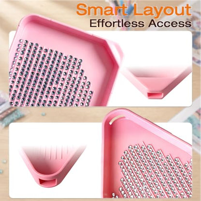 FANGZH A4 Light Pad Diamond Painting Accessories Kit: 179 Pieces, Pink - color: Pink