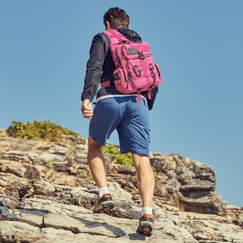 G4Free Large Tactical EDC Sling Bag, Adjustable Holder Backpack for Men - color: Rose Red