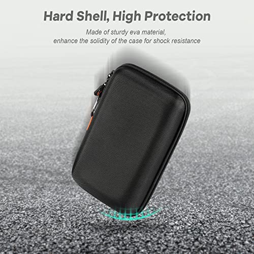Shockproof Hard Shell Carrying Case for GPS, External Hard Drive - color: Black