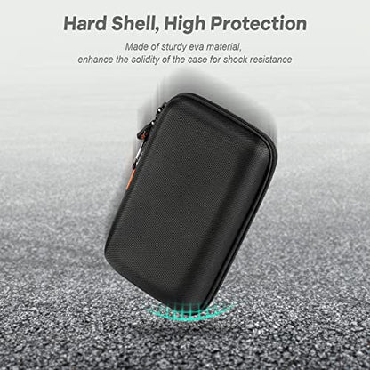 Shockproof Hard Shell Carrying Case for GPS, External Hard Drive - color: Black