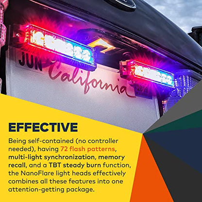 LAMPHUS NanoFlare 6W Green LED Police Grill Strobe Warning Light for Trucks - color: Green, size: 6W - 1 Pack