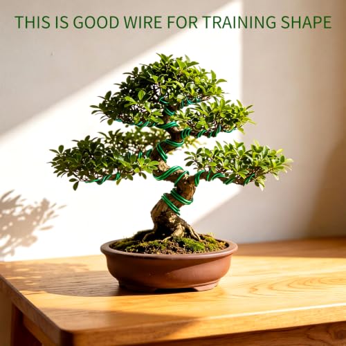 Mudder 5 Roll Bonsai Training Wire Aluminum 2/2.5/3/4/6mm Green - color: Green, size: 2/2.5/3/4/6mm