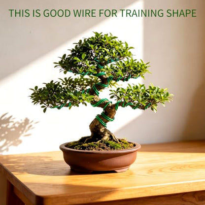 Mudder 5 Roll Bonsai Training Wire Aluminum 2/2.5/3/4/6mm Green - color: Green, size: 2/2.5/3/4/6mm