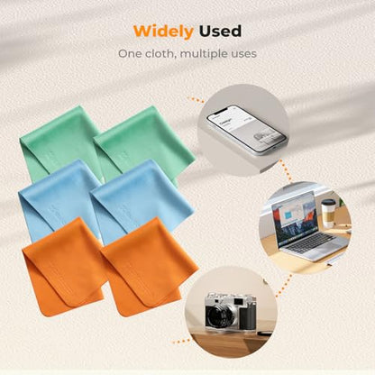 K&F CONCEPT Microfiber Lens Cleaning Cloth X6,Glasses Cleaning,High Density